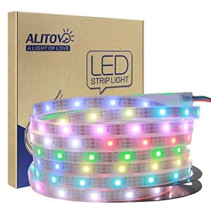 ALITOVE LEDテープライト イルミネーション LEDライト WS2812B アドレス可能 5050 RGB SMD 5 m 150個ピクセル夢