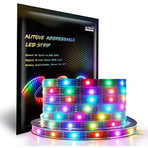 ALITOVE WS2812B LEDテープライト 5050 SMD RGB 個別にアドレス指定可能 切断可能 プログラム可能 LEDテープ ドリーム
