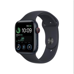 【即日配送】【新品】Apple Watch SE（GPS + Cellularモデル）44mm ミッドナイトアルミニウムケースとミッドナイトスポーツバンド MNPY3J/A｜onsead-store