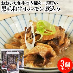 黒毛和牛ホルモン煮込み 150g×3 おおいた和牛 ギアラ ミノ 白味噌 冷凍 国産 九州 大分県 羽田野商店 送料込｜onsenken-oita