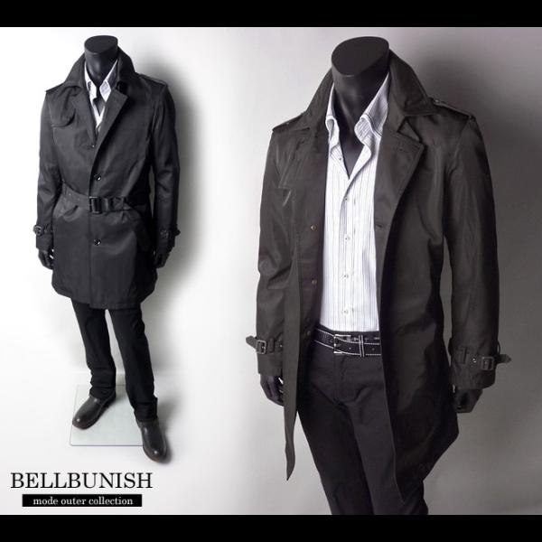 送料無料 BELLBUNISH 4つボタン中綿キルトボンディングシングルコート