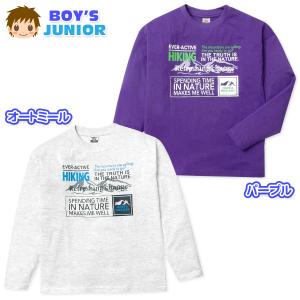 送料無料 男児 ジュニア 綿混 長袖 Tシャツ ゆったりシルエット マウンテンプリント 子供服 男の子 140cm 150cm 160cm nw-1121 メール便対応