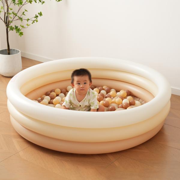 プール 直径122cm×高さ33cm 空気入れ付き 簡単設置 省スペース収納 室内 室外 PVC素材...