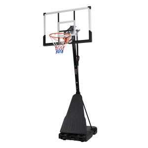 バスケットゴール ワンタッチで高さ調整 フロートボード付き 公式＆ミニバス対応 245-305cm 移動可 工具付き ゴールネット バックボード リン