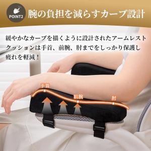 快適アームレストクッション 左右2個セット ひ...の詳細画像4