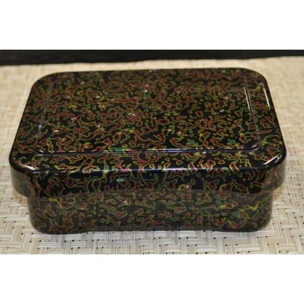 隅丸小丼重　貝堆朱内朱  　漆器 うな重 うな重箱 鰻　土用の丑の日　うなぎ （取り寄せ商品）