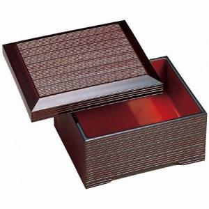 源氏丼重 溜千筋（内朱）  漆器 天重 業務用（取寄せ商品）