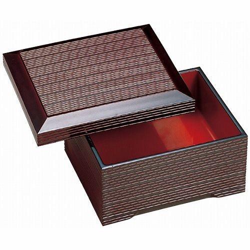 源氏丼重 溜千筋（内朱）  漆器 天重 業務用（取寄せ商品） お重、かつ重、鰻　てんぷら　天ぷら　う...