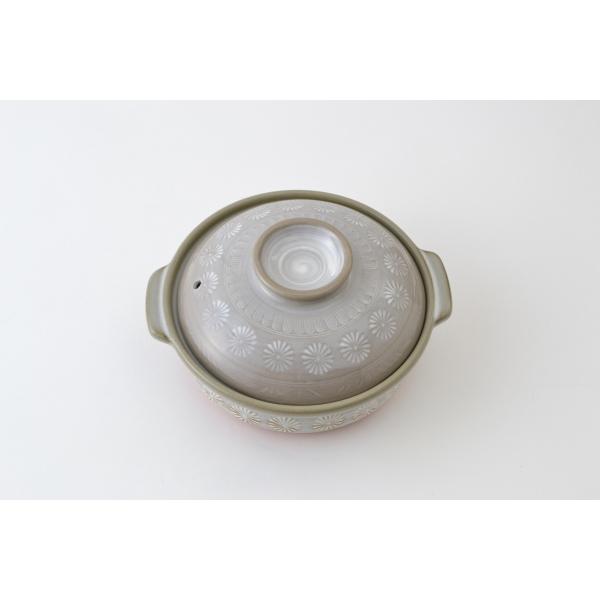 三島　IH土鍋　7号鍋 1〜2人用　日本製　寄せ鍋・湯豆腐 M3936　国産　万古焼 萬古焼　大樹　...