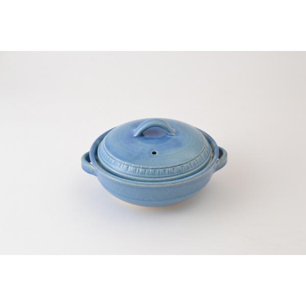 令和　土鍋　REIWA ブルー BLUE 6号鍋　1人用　M1430 日本製　寄せ鍋・湯豆腐・水炊き...