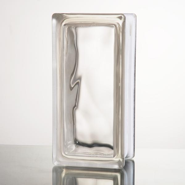 ガラスブロック 送料無料 10個セット 高品質 80mm厚 クリア色クラウディハーフ