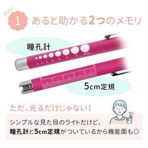 ナースペンライト LED ノック式 ライト 瞳...の詳細画像2