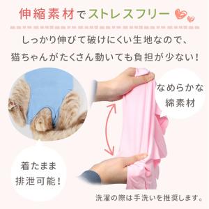 術後服 ウエア 猫 メス オス 猫の術後服 術...の詳細画像3