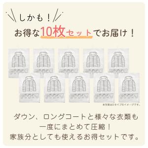 吊るせる 衣類圧縮袋 10枚入 ハンガー 吊り...の詳細画像2