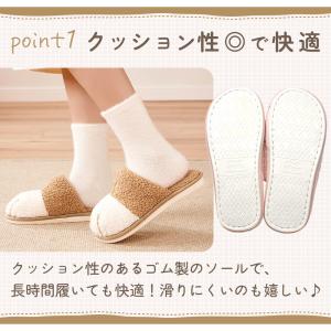 スリッパ 冬 ねこあし 猫 室内 猫柄 もこも...の詳細画像4