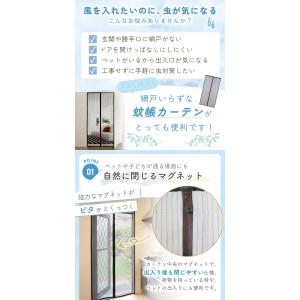 蚊帳カーテン 玄関網戸 後付け カーテン 簡易...の詳細画像1