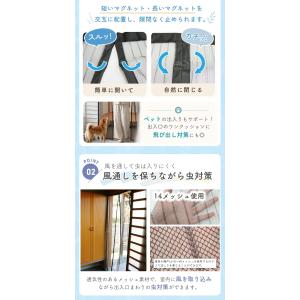 蚊帳カーテン 玄関網戸 後付け カーテン 簡易...の詳細画像2