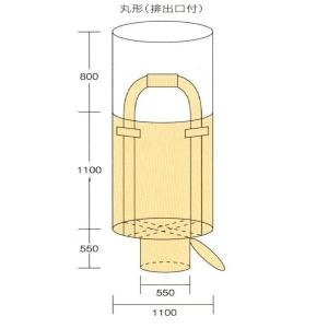 フレコンバッグ 排出口付 10枚 1t コンテ...の詳細画像4