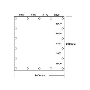 トラックシート グレー 1号 1.9m×2.1...の詳細画像4