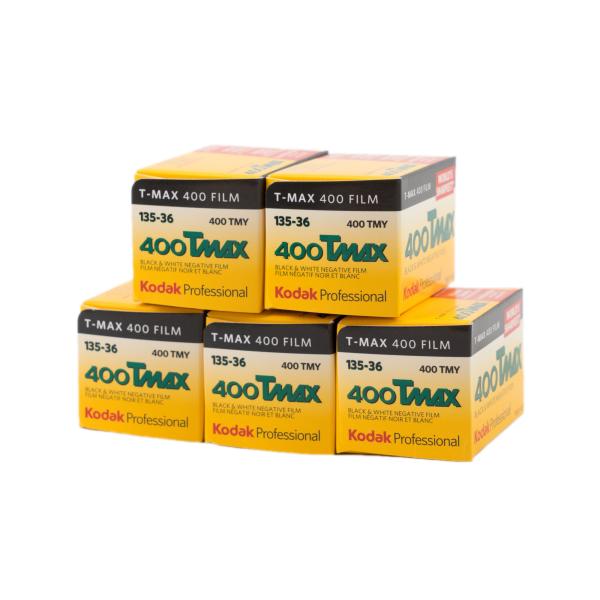 Kodak 黒白ネガフィルム T-MAX 400 35mm 36枚撮 5本セット