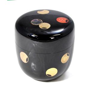 2.2中棗 黒 六瓢（切合口） 中村孝也作 : 山中塗 嘉匠菴 大尾嘉漆器