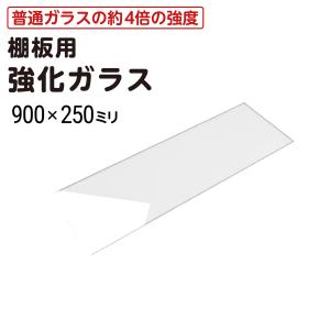 ガラス棚板用 透明強化ガラス W900×H300×T5mm 規格サイズ 安全 硝子