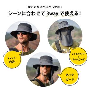 日よけ 帽子 サファリハット 撥水 UVカット...の詳細画像5