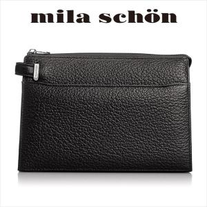 ミラショーン mila schon セカンドバッグ メンズ 本革 3角マチ ネロ 197201｜ookawabag