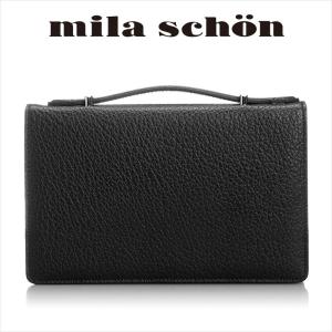 mila schon（ミラショーン） レザーセカンドバッグ 22cm 日本製 ニュー