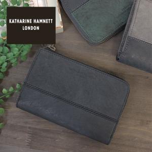 傘カバープレゼント キャサリンハムネットロンドン KATHARINE HAMNETT LONDON ラウンドファスナー二つ折り財布 Scratch スクラッチ 490-50600