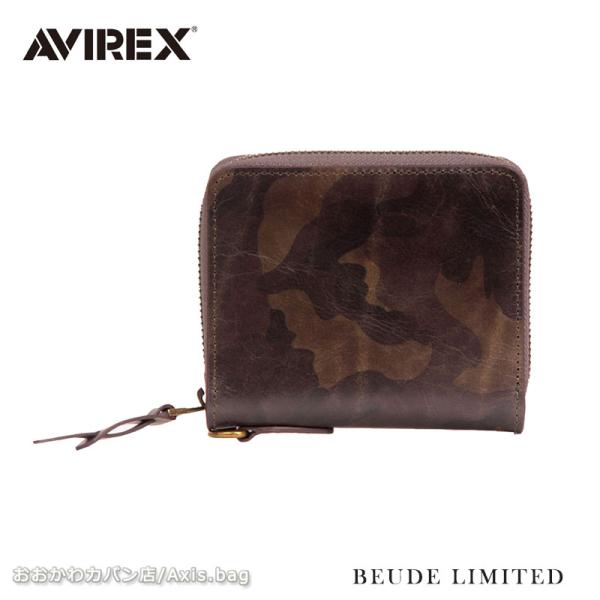 アビレックス アヴィレックス AVIREX BEUDE LIMITED ラウンドファスナー二つ折り財...