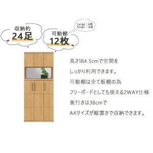 靴箱 シューズボックス フリーボード 可動棚 ...の詳細画像2