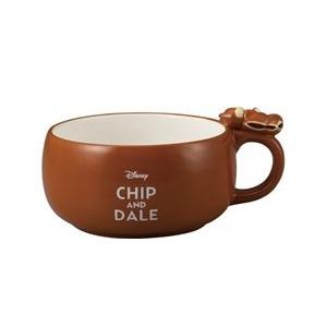 チップとデール1個入り★ディズニーすやすやスープカップ　茶色