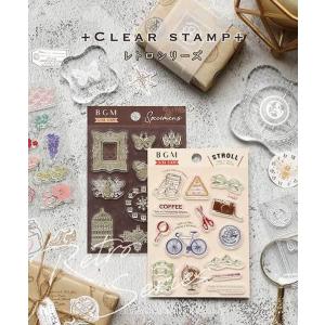 大人気！ＢＧＭアクリルスタンプ　レトロ柄８種