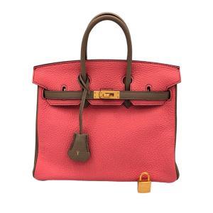 エルメス HERMES バーキン25 パーソナルオーダー Y刻印 (2020年製) ローズリップスティック グリアスファルト　ゴールド金具 トゴ ハンドバッグ レディース 中古｜ookura7815