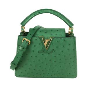 ルイ・ヴィトン LOUIS VUITTON カプシーヌMINI N93483 グリーン ハンドバッグ レディース 中古｜ookura7815