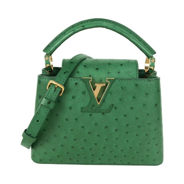 ルイ・ヴィトン LOUIS VUITTON カプシーヌMINI N93483 グリーン ハンドバッグ...