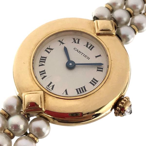 カルティエ Cartier マストコリゼ パール WB1045K4 アイボリー 腕時計 レディース ...