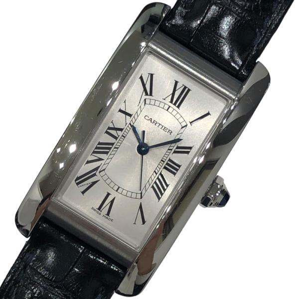 カルティエ Cartier タンクアメリカンMM WSTA0017 シルバー SS 腕時計 メンズ ...