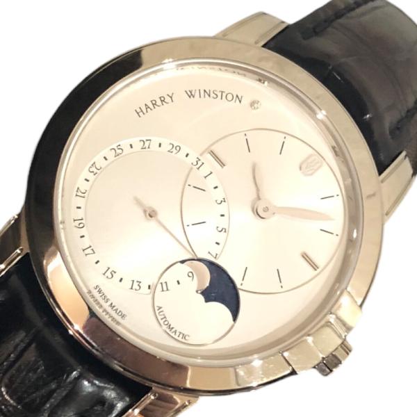 ハリーウィンストン HARRY WINSTON ミッドナイトデイトムーンフェイズ MDAMP42WW...