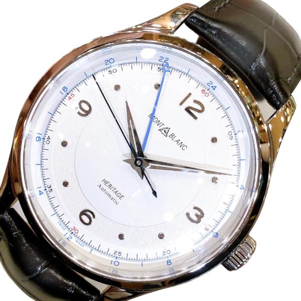 モンブラン MONT BLANC ヘリテイジ　GMT 119948 ステンレススチール 腕時計 メン...