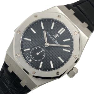 オーデマ・ピゲ AUDEMARS PIGUET ロイヤルオーク ミニッツリピーター スーパーソヌリ 26591PT.OO.D002CR.01 ブラック文字盤 PT/レザーストラップ 腕時計 メンズ｜ookura7815