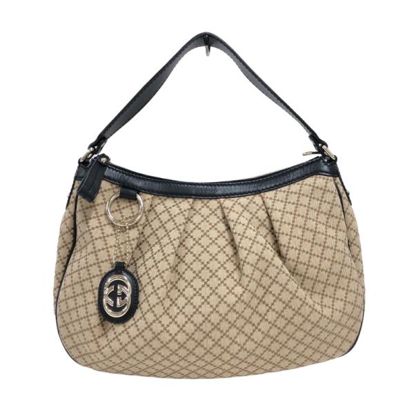 グッチ GUCCI スーキーワンショルダー 232955 ベージュ×ブラック GGキャンバス/レザー...