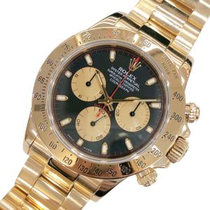 ロレックス ROLEX コスモグラフ・デイトナ  116528 ブラック/シャンパン K18YG 腕...