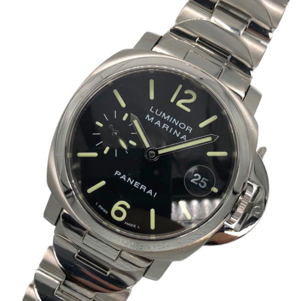 パネライ PANERAI ルミノールマリーナ PAM00050 ブラック SS 腕時計 メンズ 中古