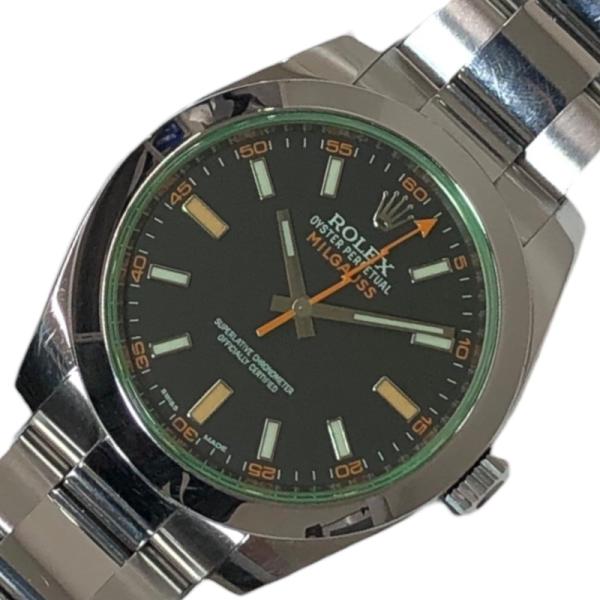 ロレックス ROLEX ミルガウス 116400GV ブラック ステンレススチール 腕時計 メンズ ...