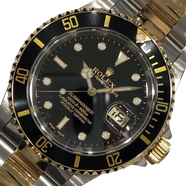 ロレックス ROLEX サブマリーナ 16613 ブラック/ゴールド K18YG/SS 腕時計 メン...