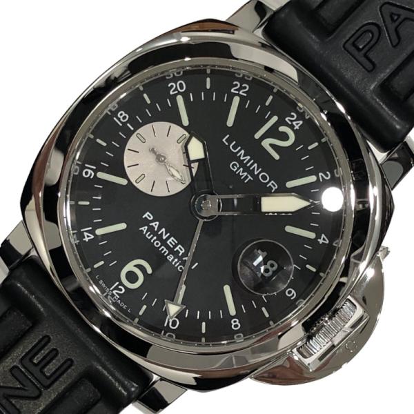 パネライ PANERAI ルミノールGMT PAM00088 ブラック SS 腕時計 メンズ 中古