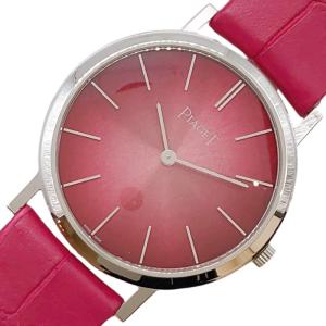 ピアジェ PIAGET アルティプラノ60周年記念限定 G0A42109 ピンク K18WG/レザー 腕時計 レディース 中古｜ookura7815