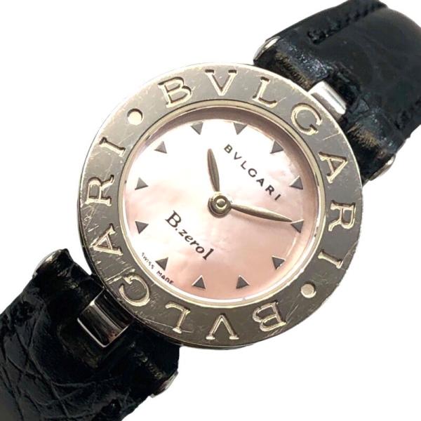 ブルガリ BVLGARI B-Zero1 ピンクシェル BZ22S ステンレススチール 腕時計 レデ...